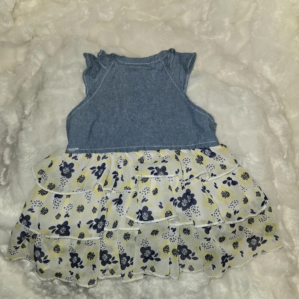 Darling Denim and Floral Kids Dress - Picture 4 of 5
